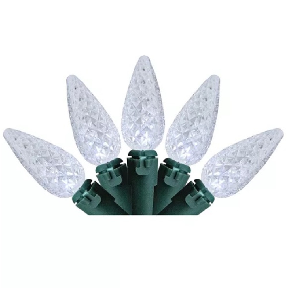 Northlight Set of 70 Warm White LED Christmas Lights Green Wire 4” Spacing NIB